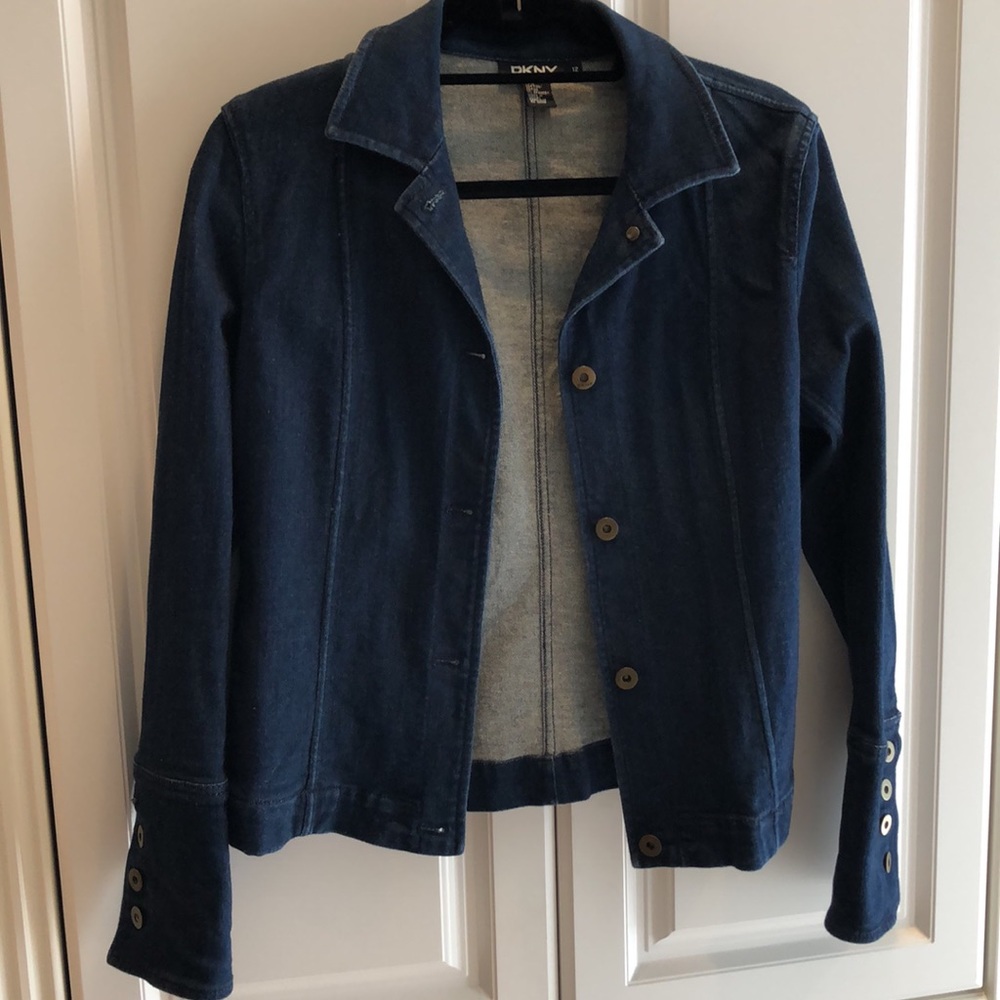 DKNY Dark Blue Jean Jacket for Women